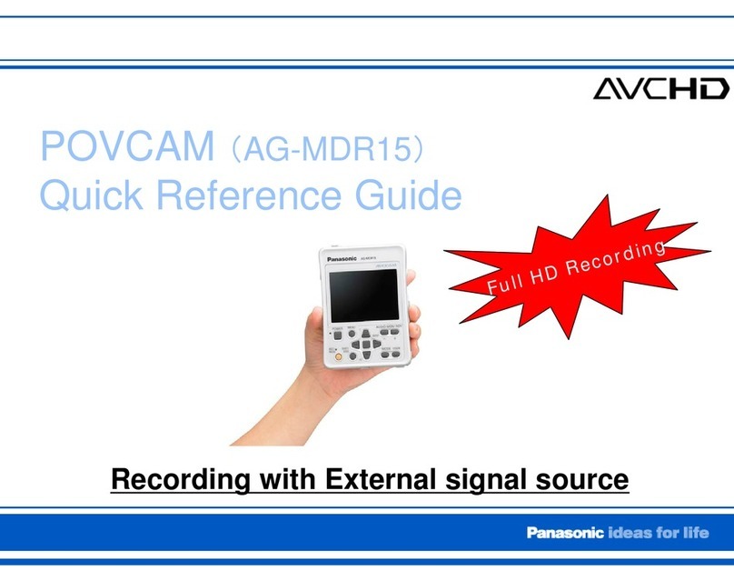 Panasonic POVCAM AG-MDR15 User manual