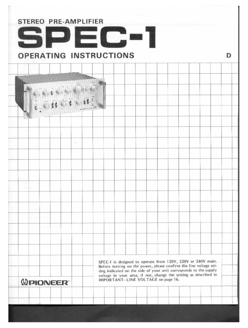 Pioneer SPEC-1 User manual
