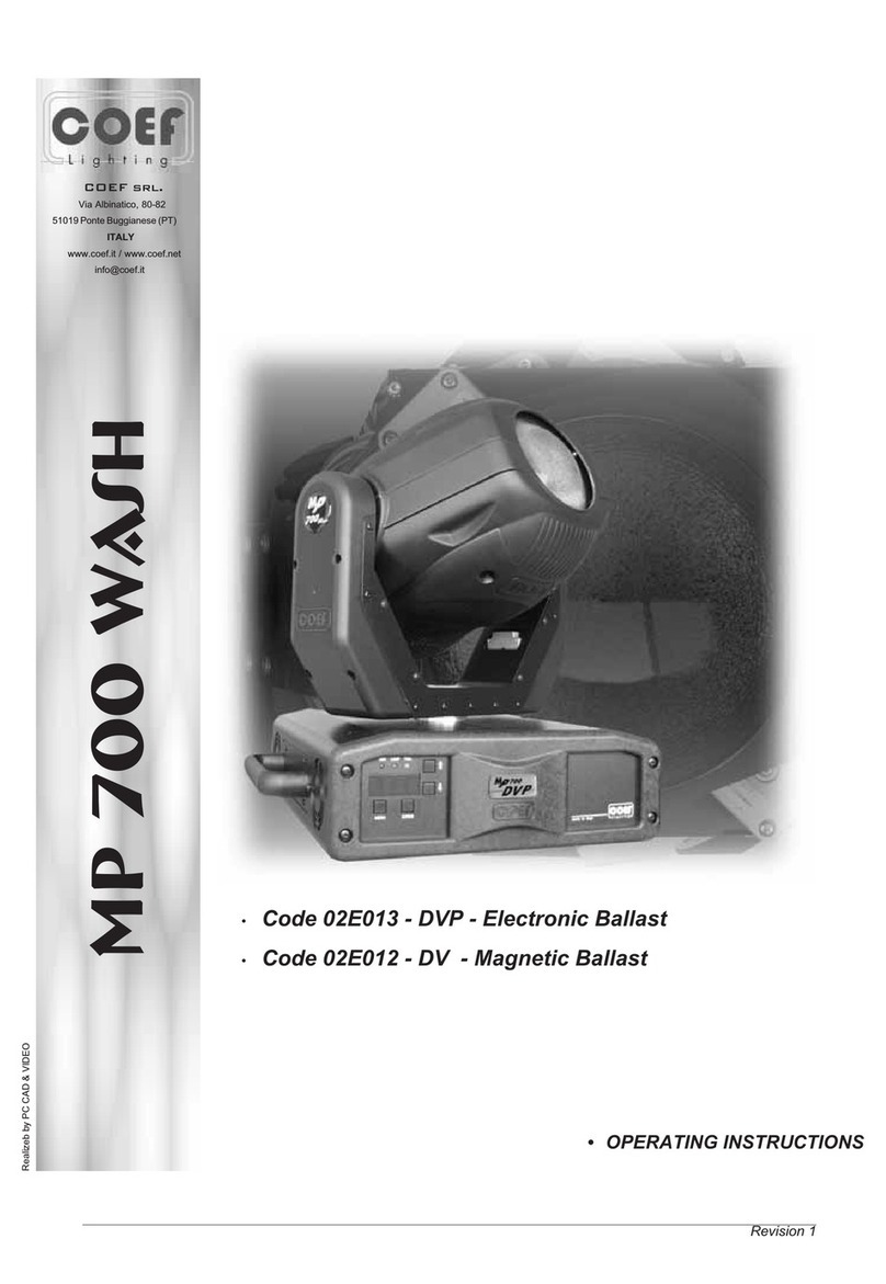 COEF MP 700 WASH operating instructions