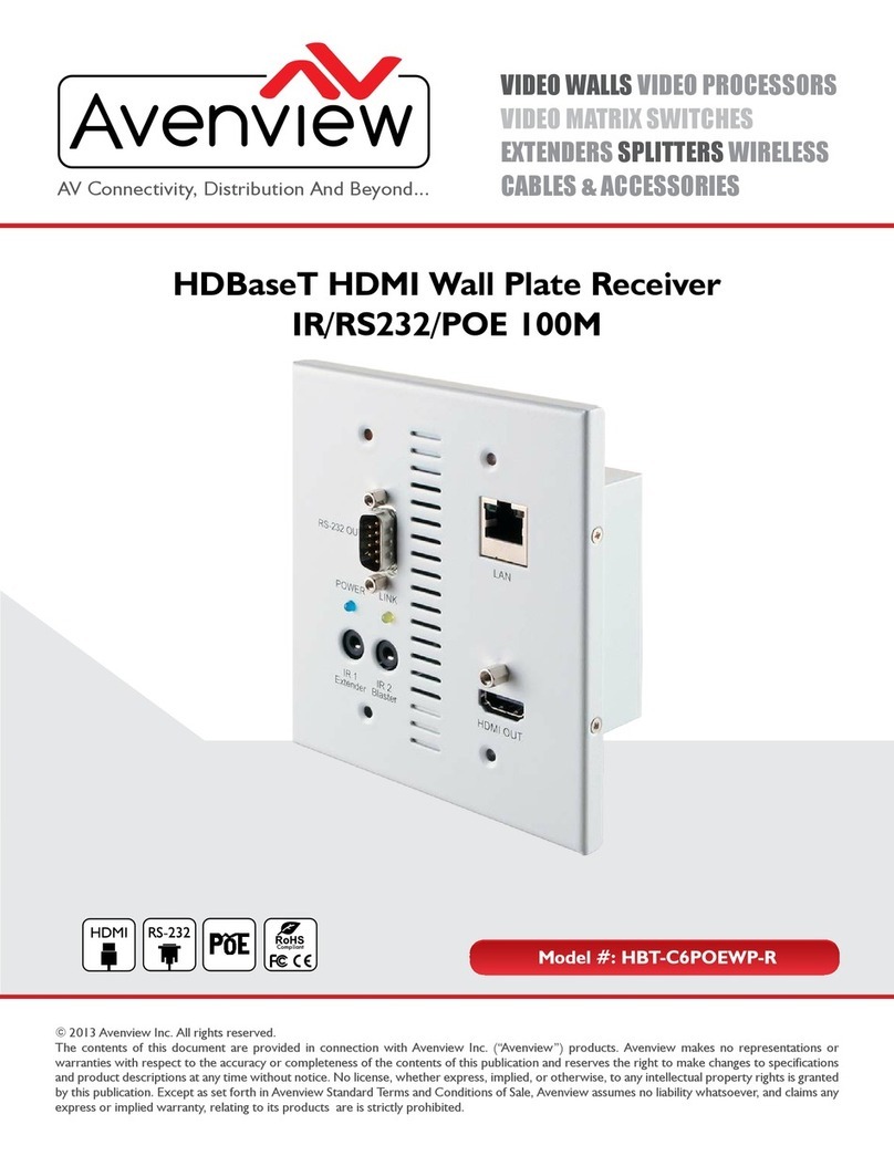 Avenview HBT-C6POEWP-R instruction manual
