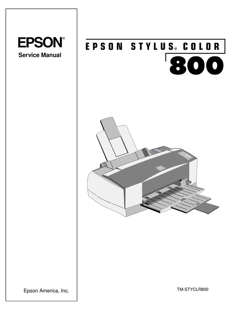 Epson Stylus Color 800 User manual