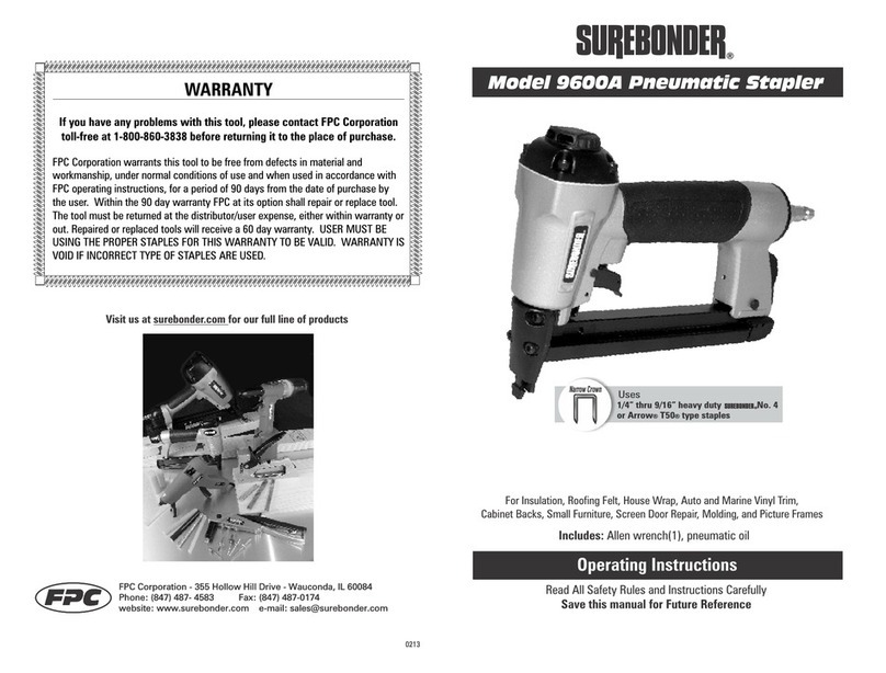 FPC SureBonder 9600A operating instructions