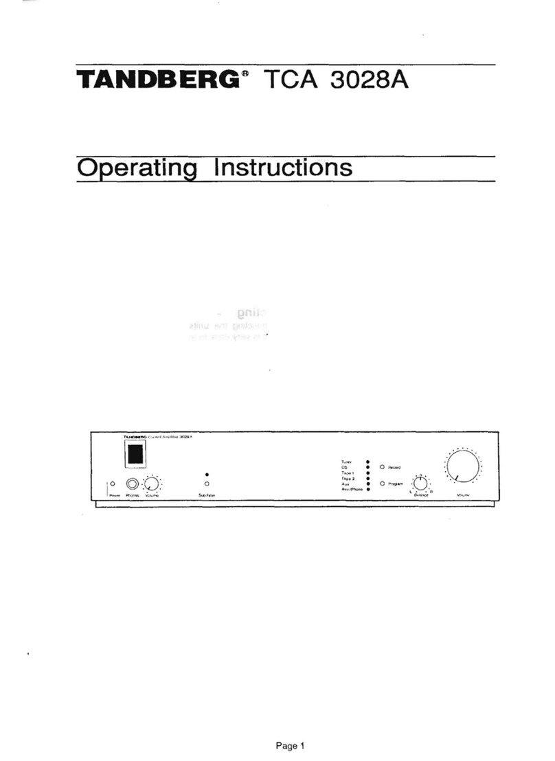 TANDBERG TCA 3028A operating instructions