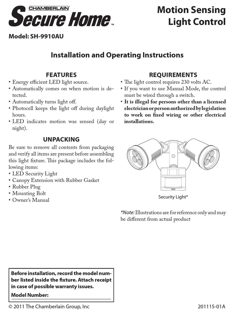 Secure Home SH-9910AU Installation and operating instructions Secure Home SH-9910AU Installation and operating instructions