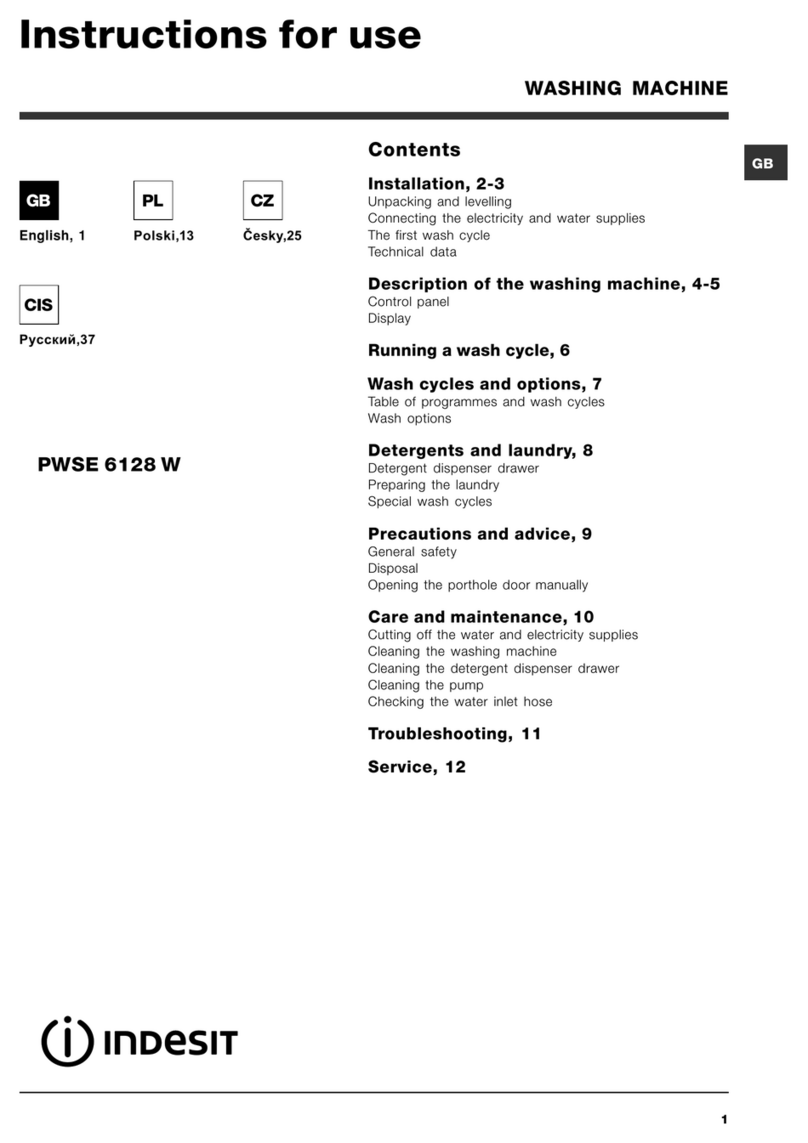 Indesit PWSE 6128 W Instructions for use