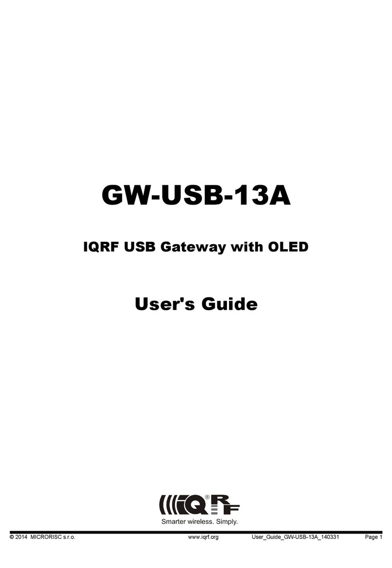 IQRF GW-USB-13A User manual