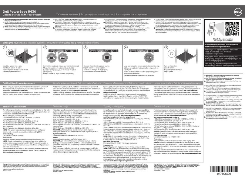 Dell PowerEdge R630 User manual