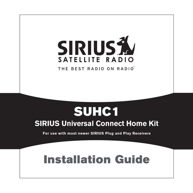 Sirius Satellite Radio SUHC1 User manual