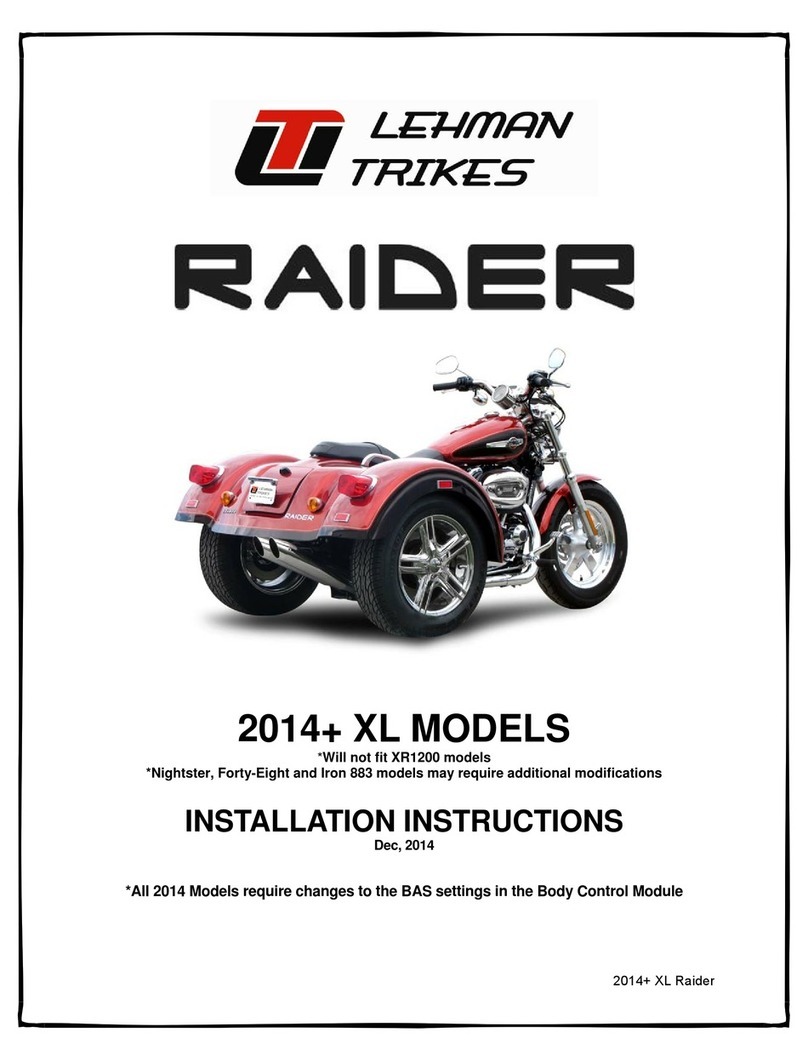 lehman Trikes Raider XL 2014+ installation instructions lehman Trikes Raider XL 2014+ installation instructions