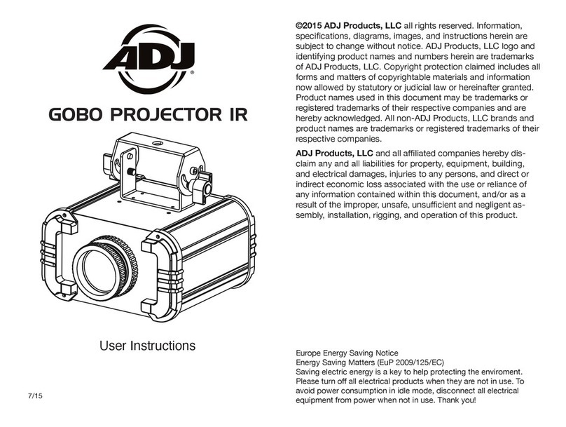 ADJ GOBO PROJECTOR IR User manual