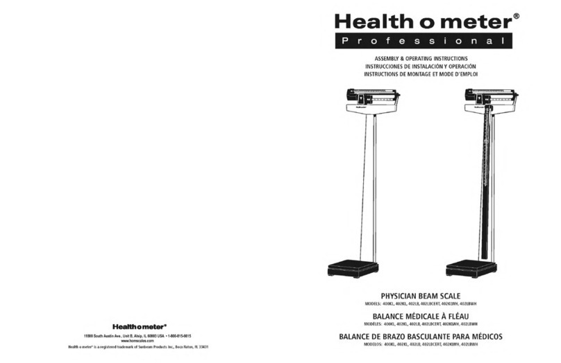 Health O Meter 402KL Quick reference guide