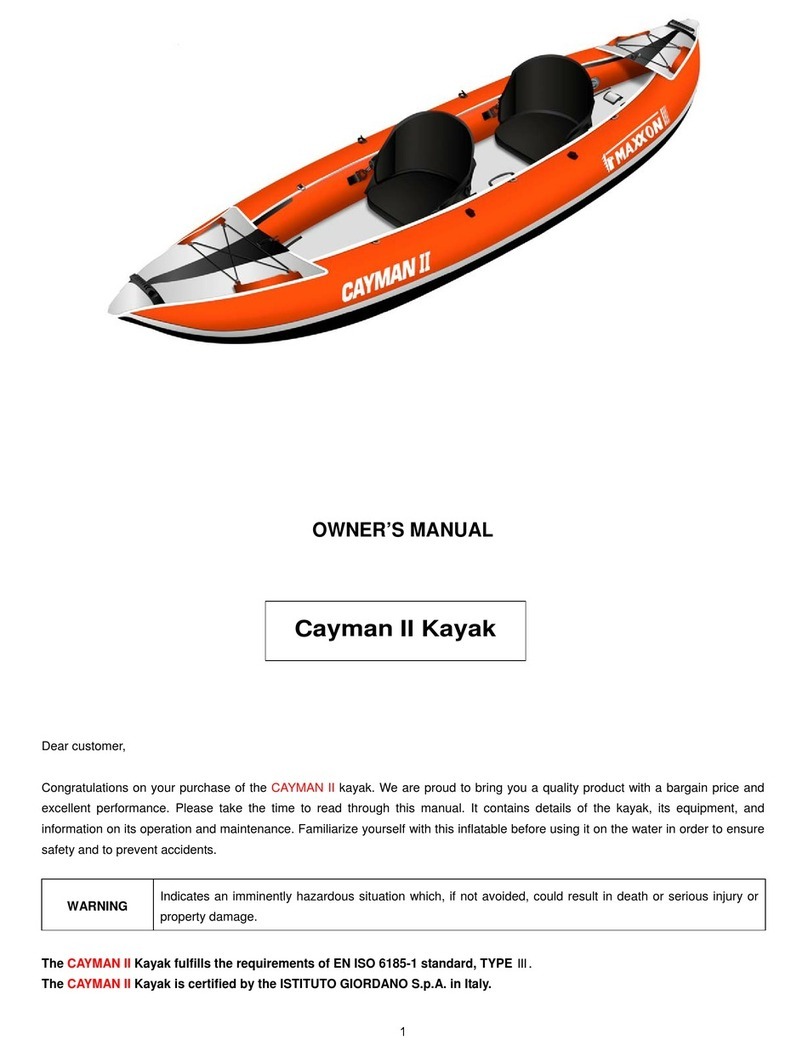Maxxon Cayman II Kayak User manual