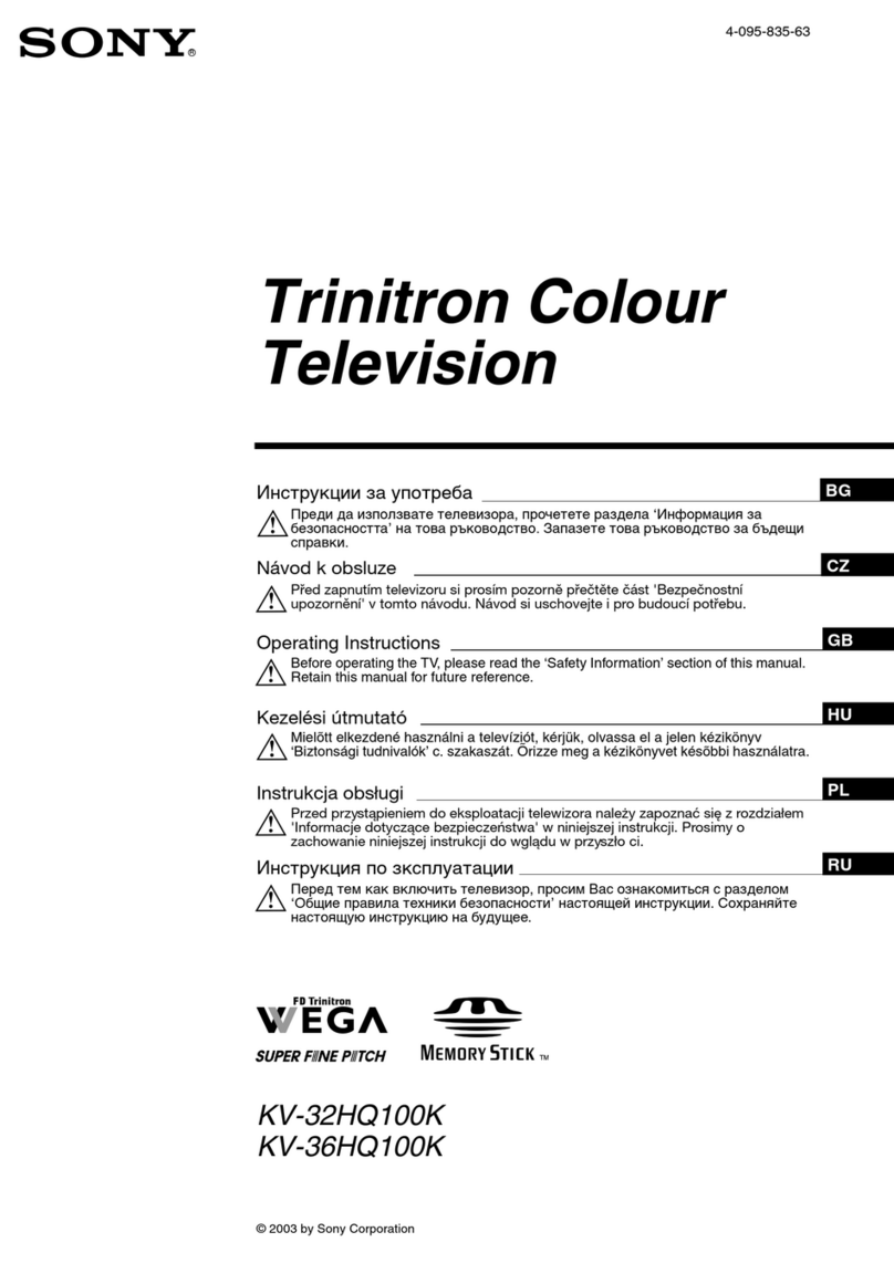 Sony Trinitron KV-36HQ100K User manual Sony Trinitron KV-36HQ100K User manual