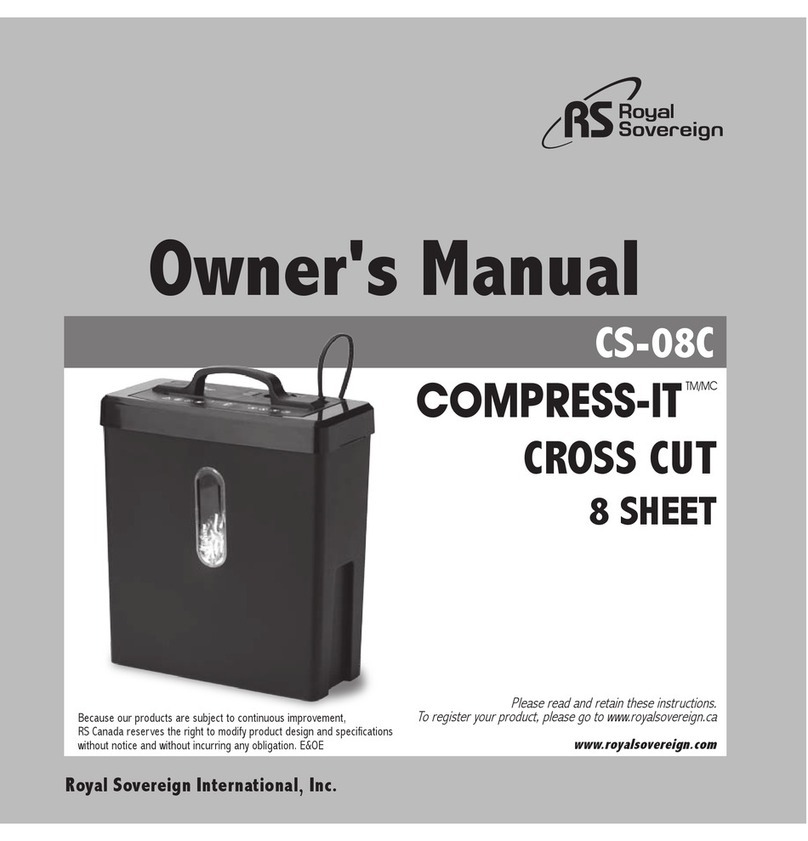Royal Sovereign Compress-It CS-08C owner's manual Royal Sovereign Compress-It CS-08C owner's manual