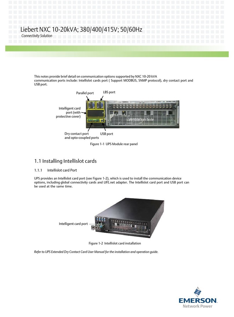 Emerson Liebert NXC 10-20kVA Instruction manual