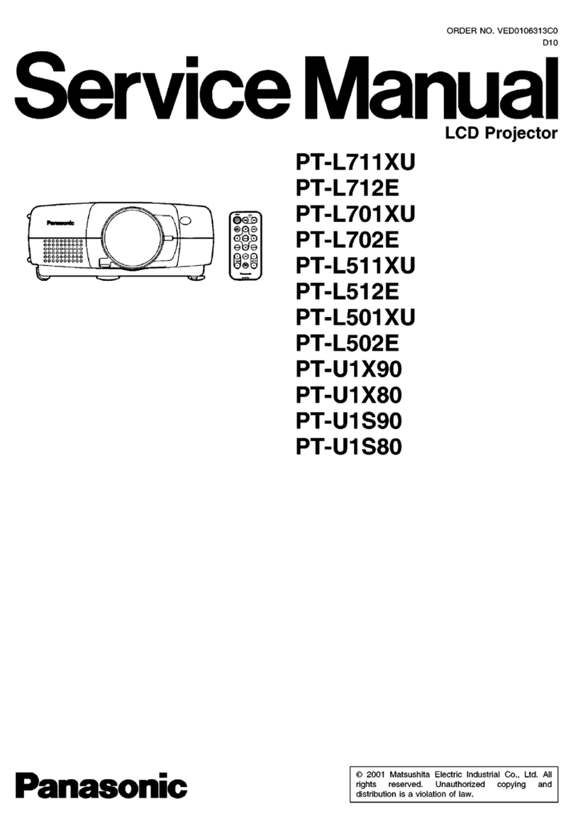 Panasonic PTL711XU - LCD PROJECTOR Operating instructions and service manual