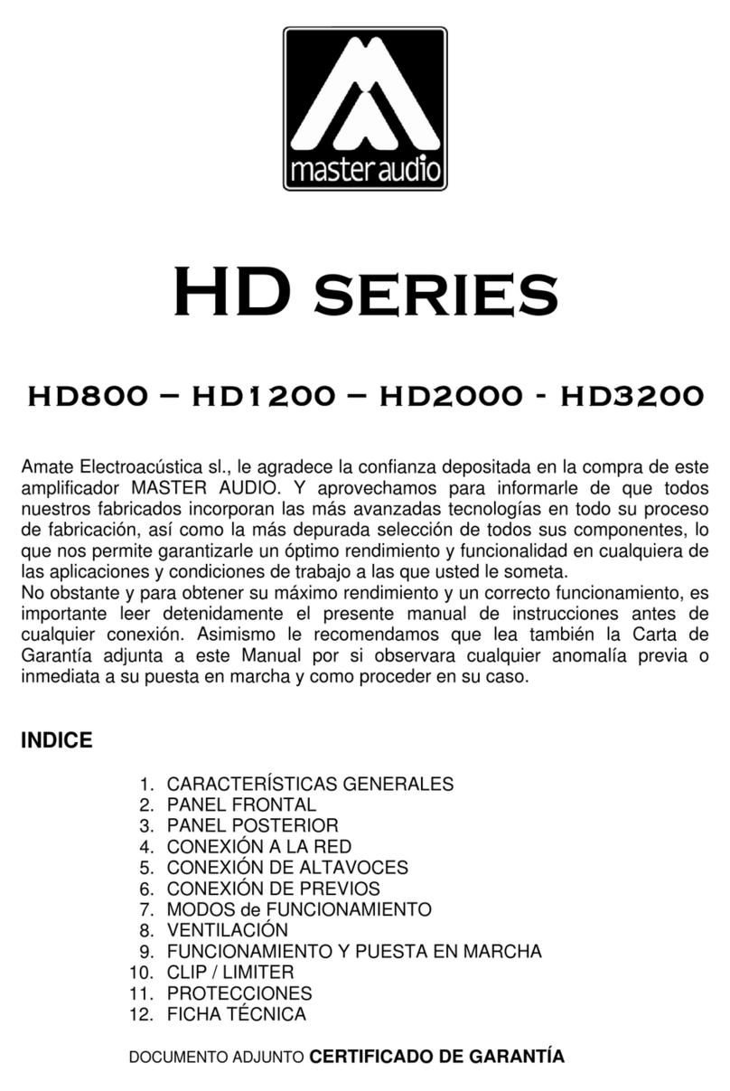 Master audio HD800 User manual Master audio HD800 User manual