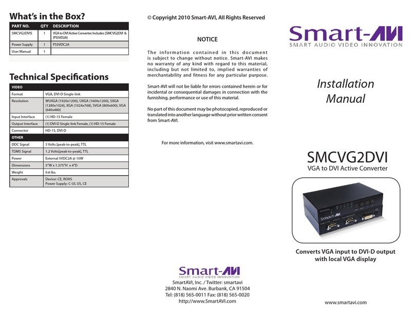 SMART-AVI SMCVG2DVI User manual