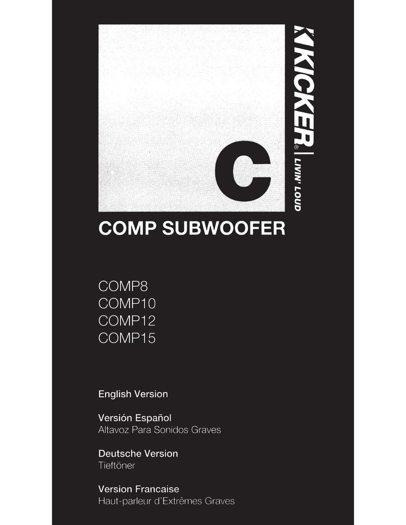 Kicker COMP8 User manual