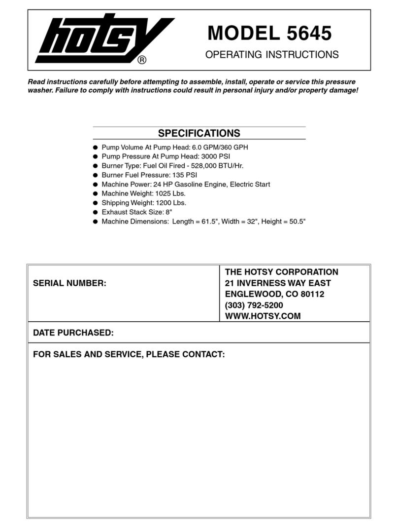 Hotsy 5645 operating instructions