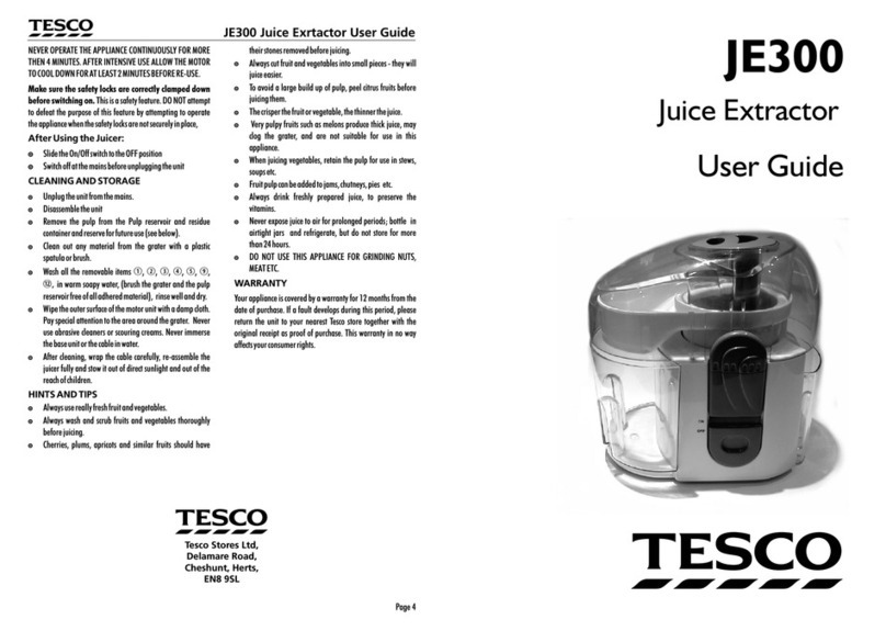 Tesco JE300 User manual