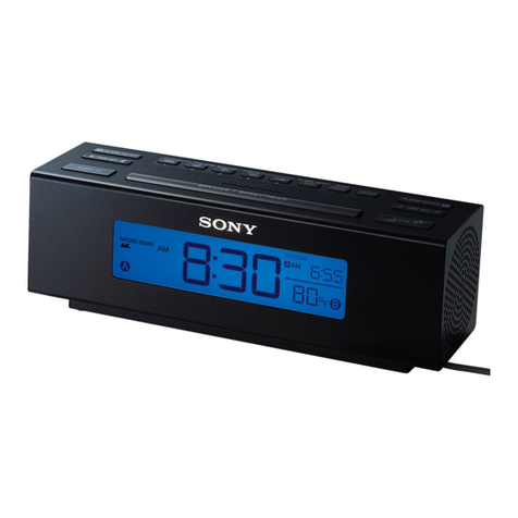Sony DREAM MACHINE ICF-C707 operating instructions