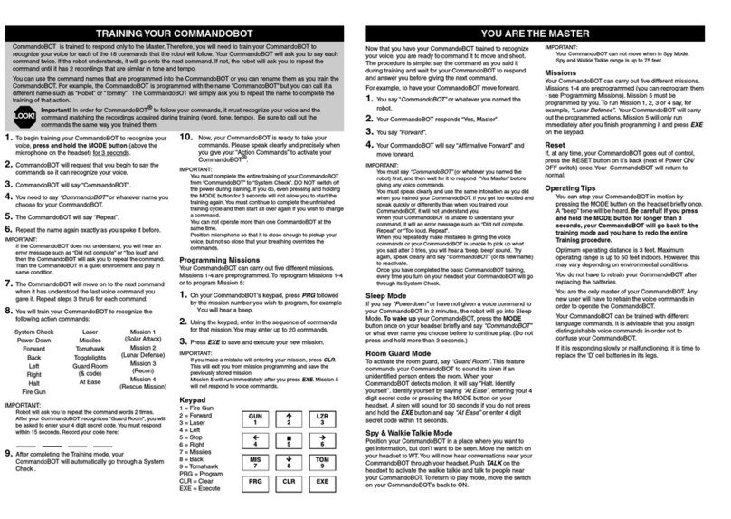 MGA Entertainment CommandoBOT operating instructions MGA Entertainment CommandoBOT operating instructions