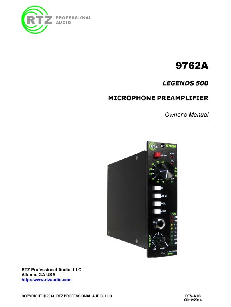 RTZ 9762A owner's manual