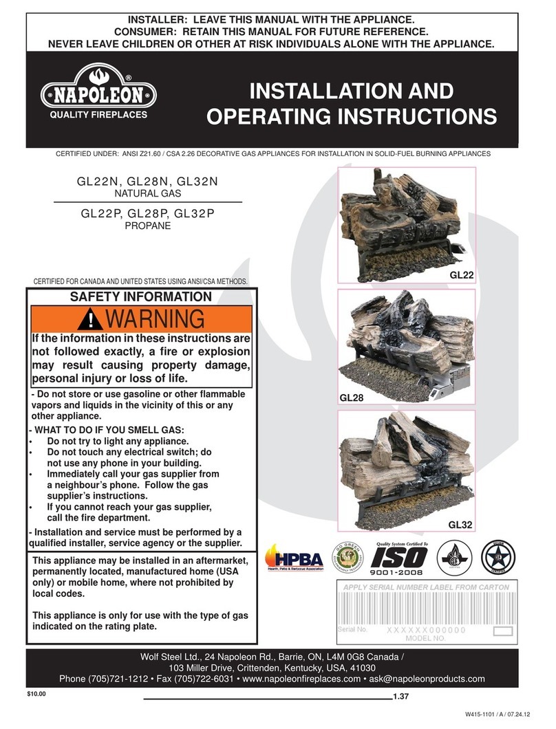 Napoleon GL22N User manual Napoleon GL22N User manual