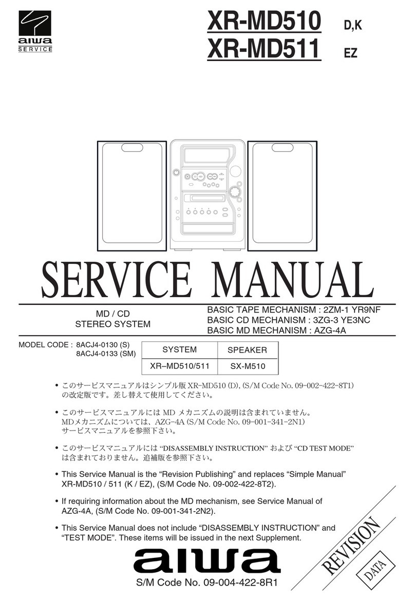 Aiwa XR-MD510 Service manual