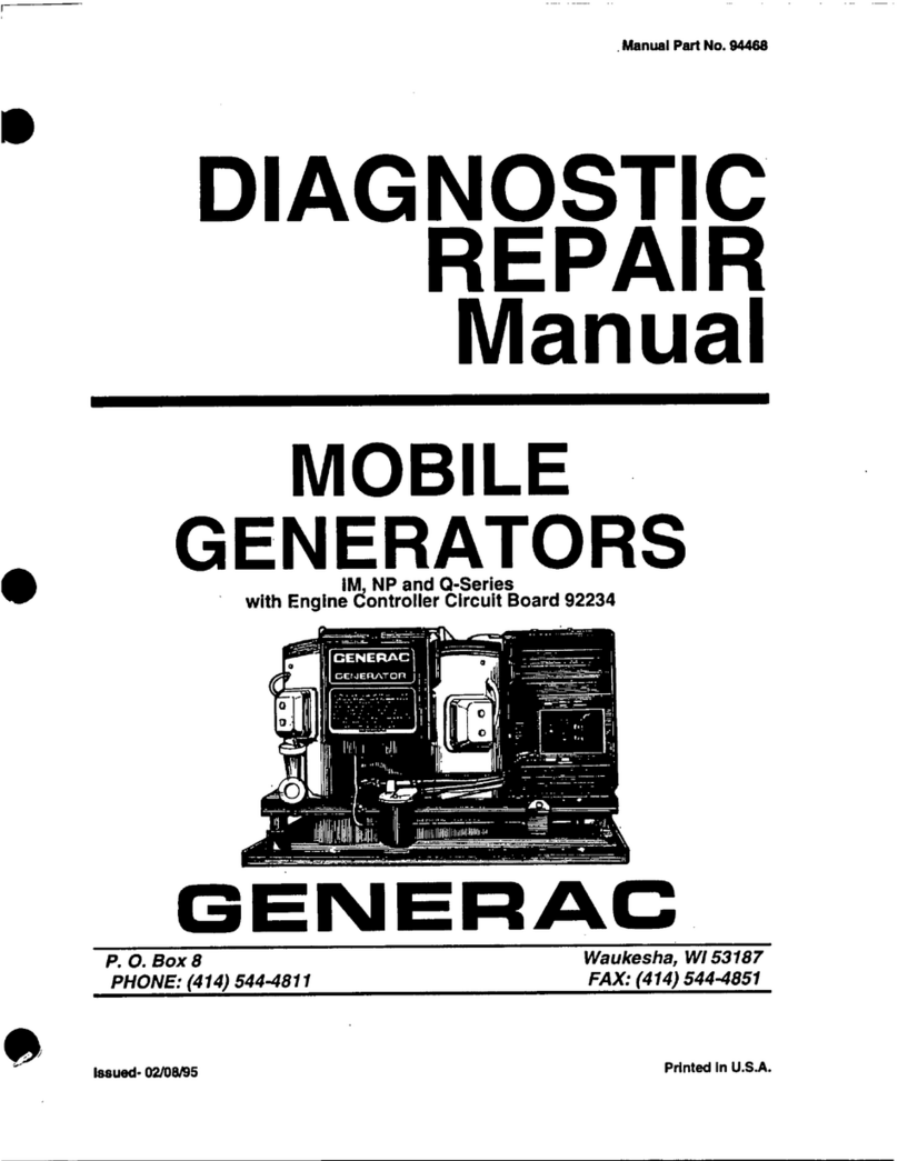 Generac Portable Products IM Series Diagnostic repair manual