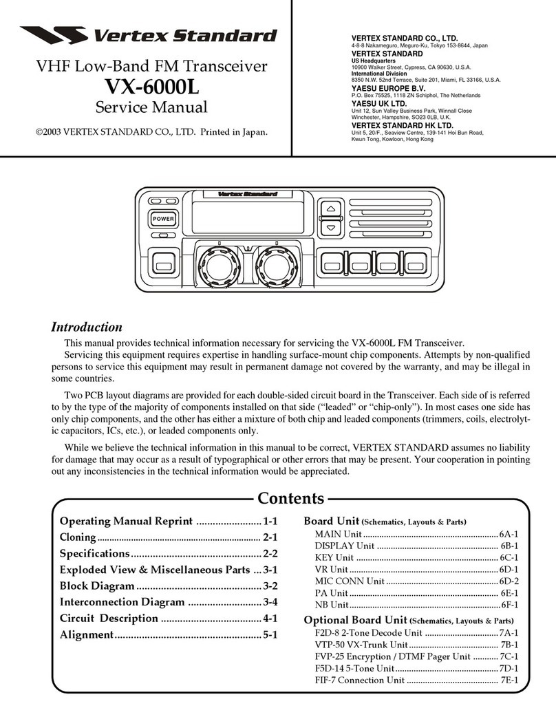 Vertex Standard VX-6000L Service manual