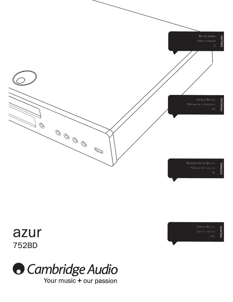 Cambridge Audio Azur 752BD user manual