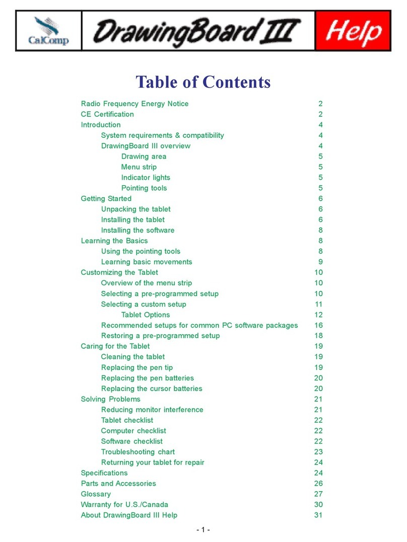 GTCO CalComp DrawingBoard III user manual