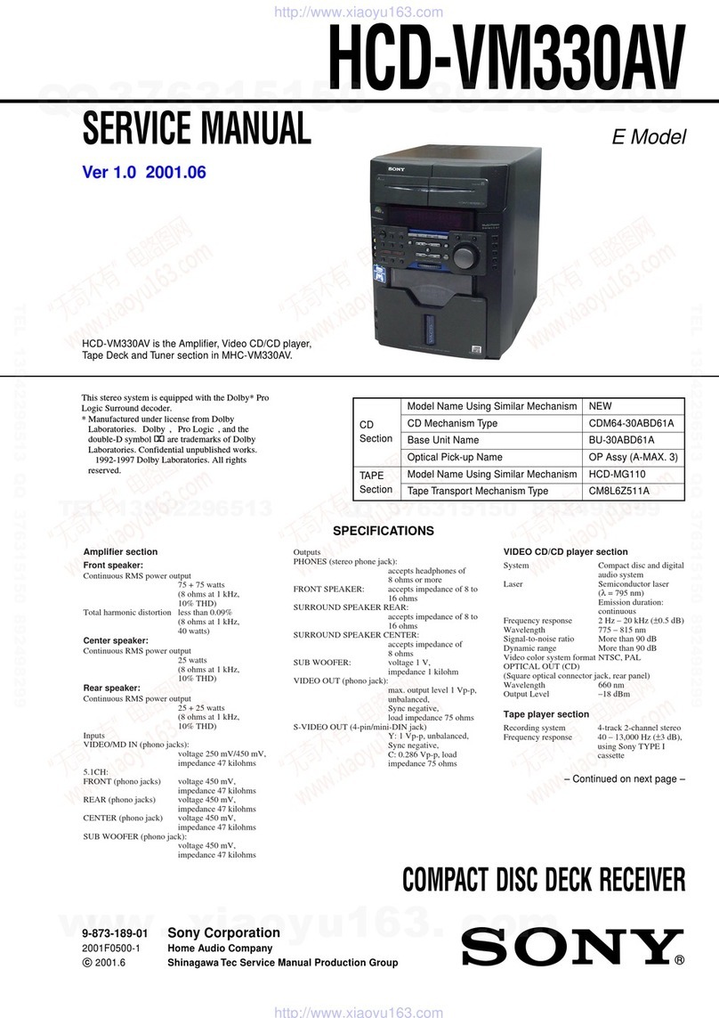 Sony HCD-VM330AV User manual