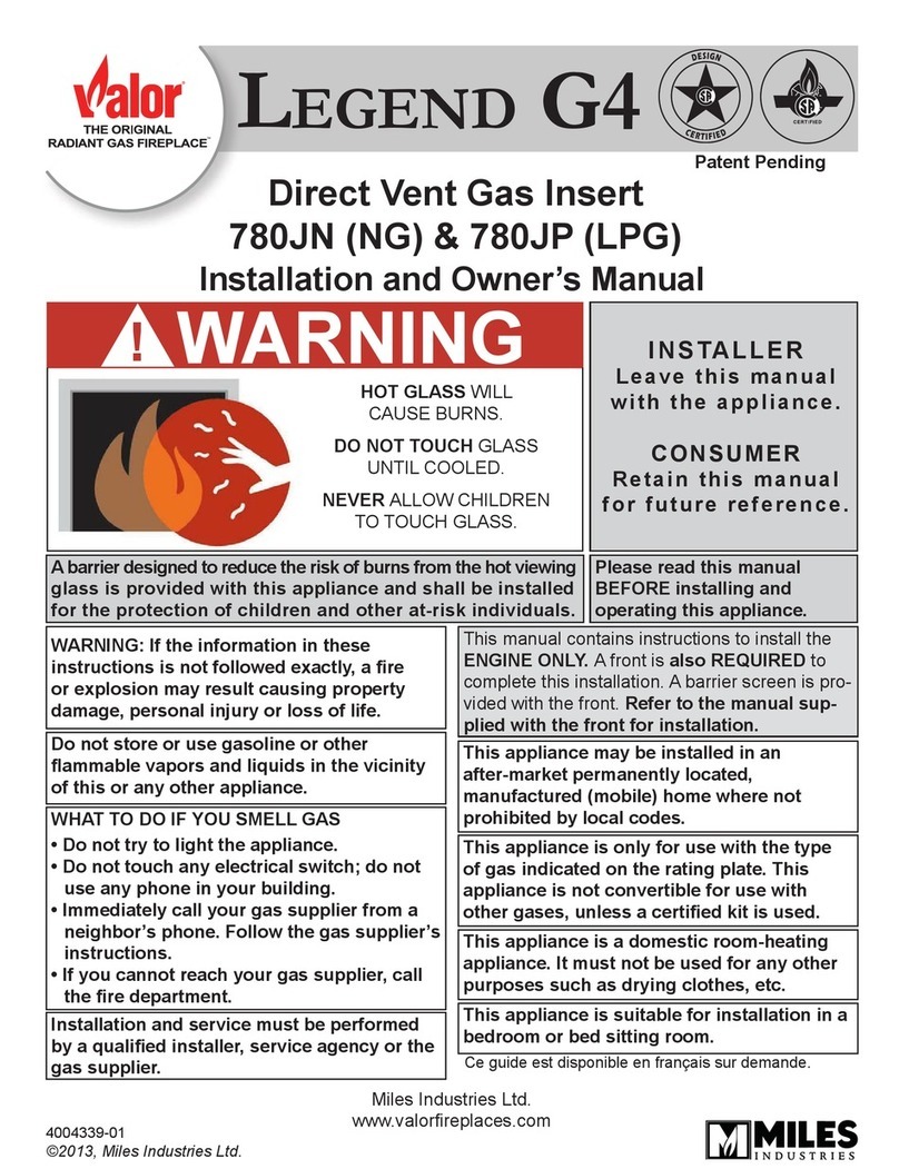 Valor 780JN Installation instructions
