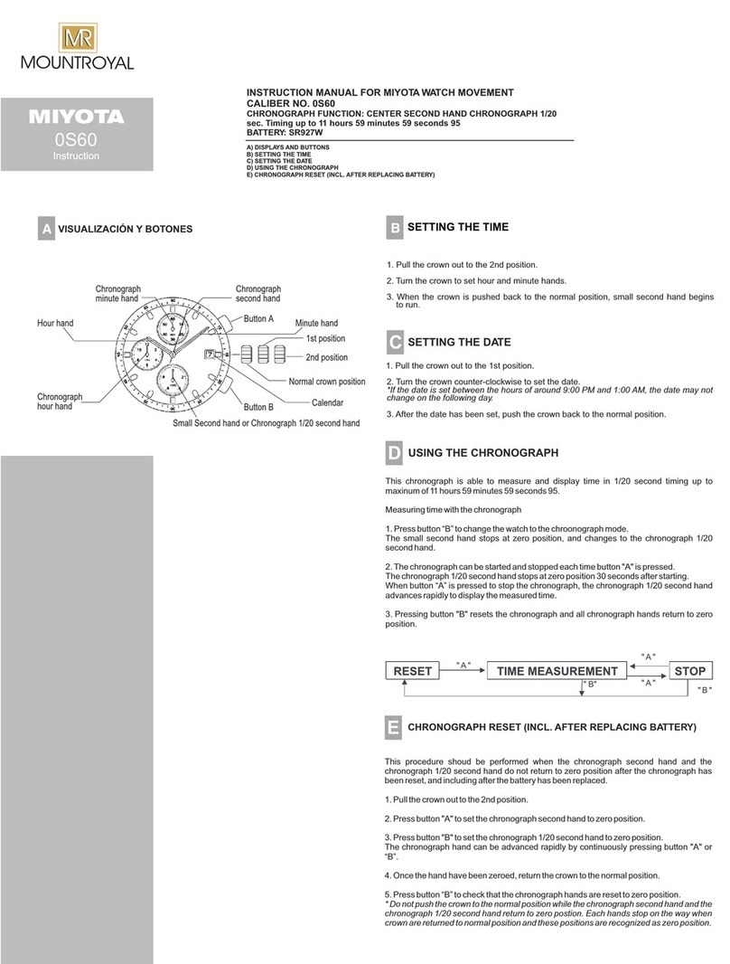 Mountroyal Miyota 0S60 instruction manual