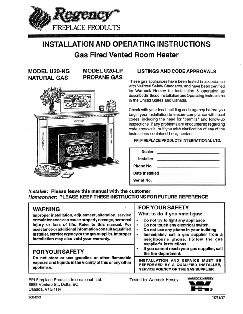 Regency U20-NG User manual