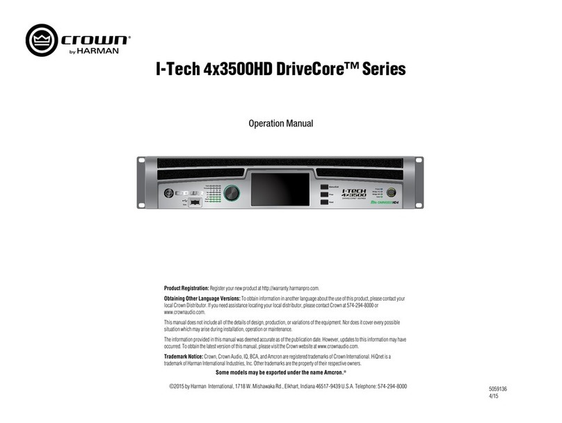 Crown I-Tech 4x3500 HD User manual