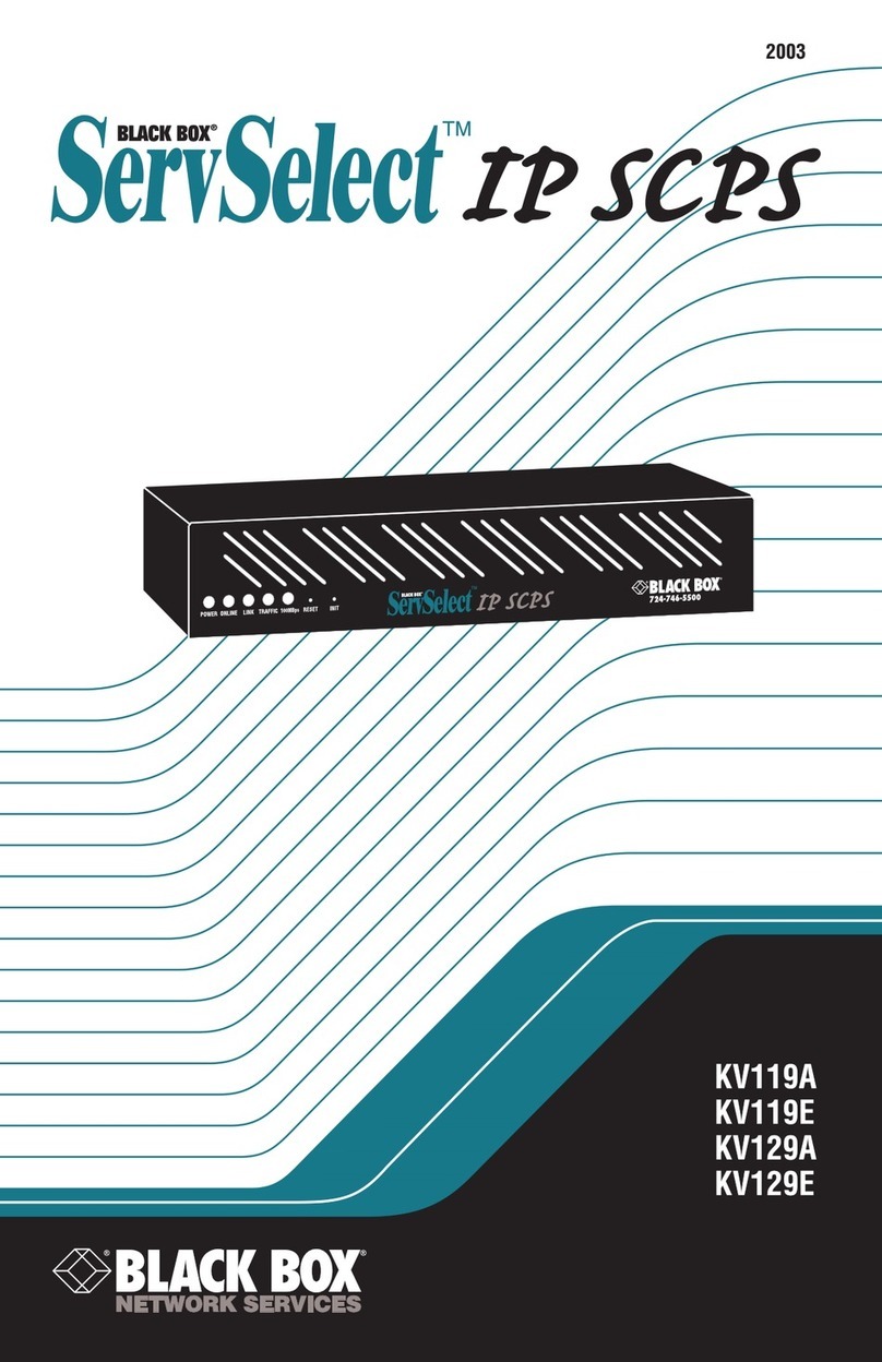 Black Box ServSelect KV119A Installer/user guide
