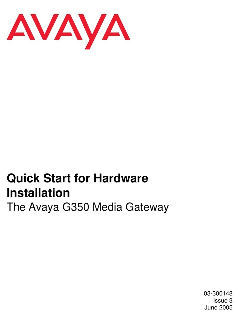 Avaya Media Gateway G350 User manual