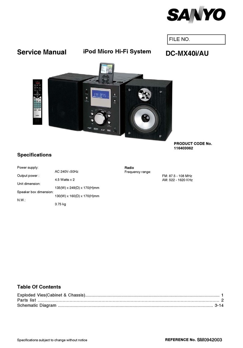 Sanyo DC-MX40i/AU User manual