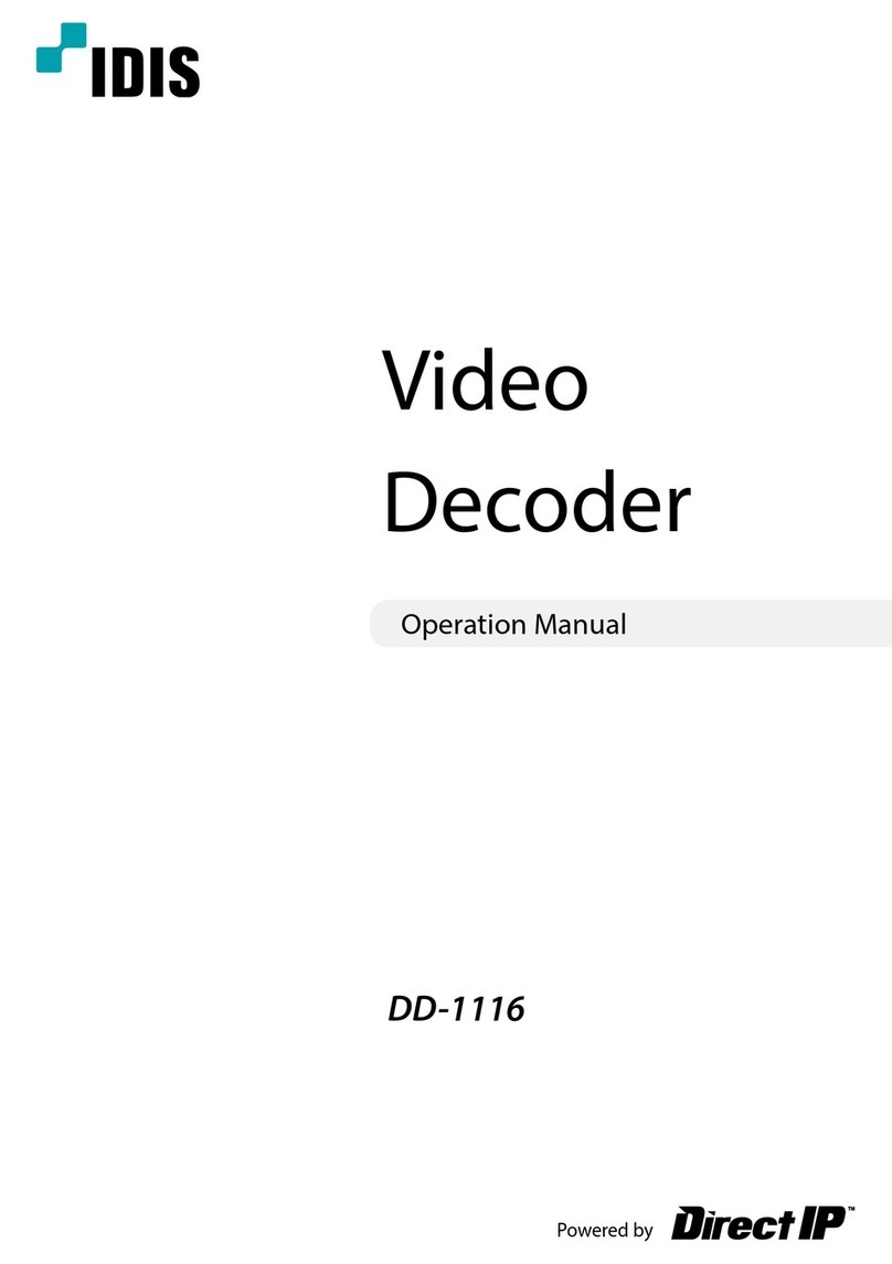 Idis DD-1116 Operation manual