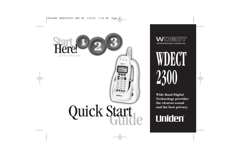 Uniden WDECT 2300 quick start guide