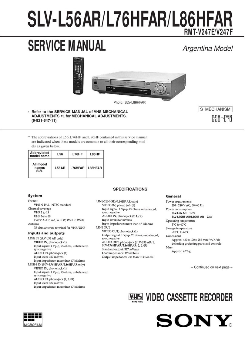 Sony SLV-L56AR User manual
