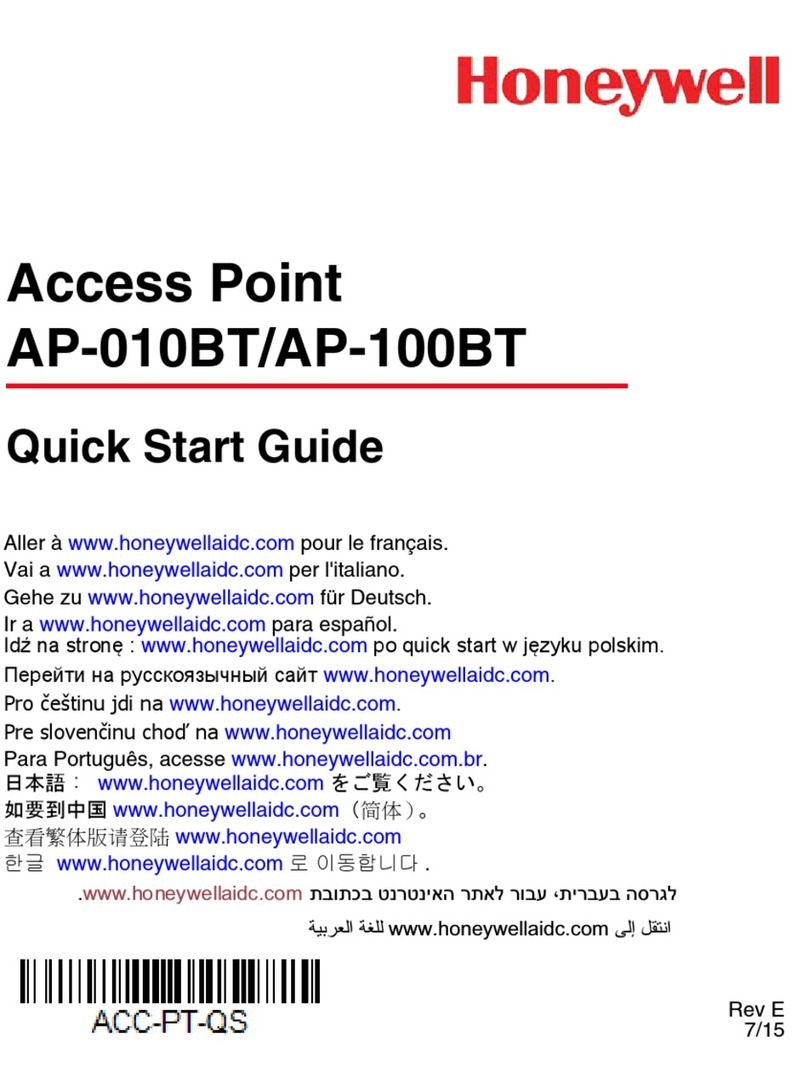 Honeywell FocusBT AP-010-BT quick start guide