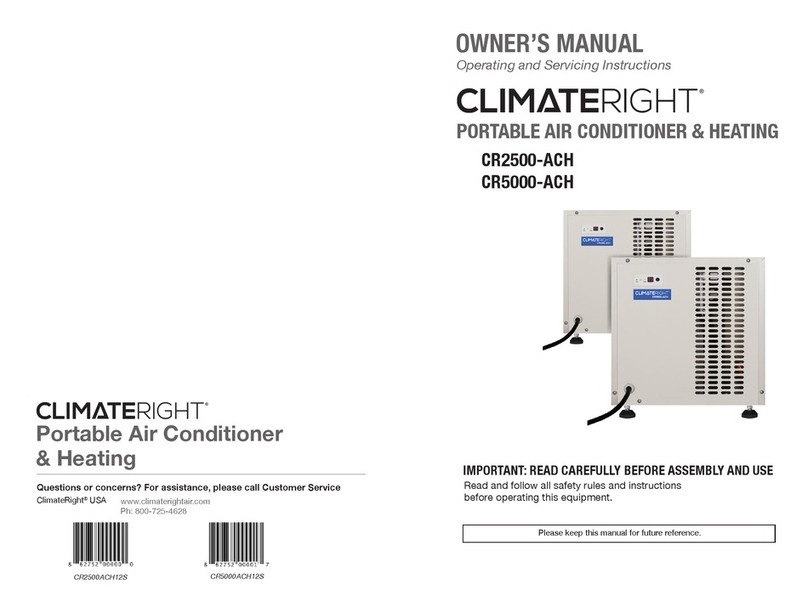 ClimateRight CR2500ACH User manual
