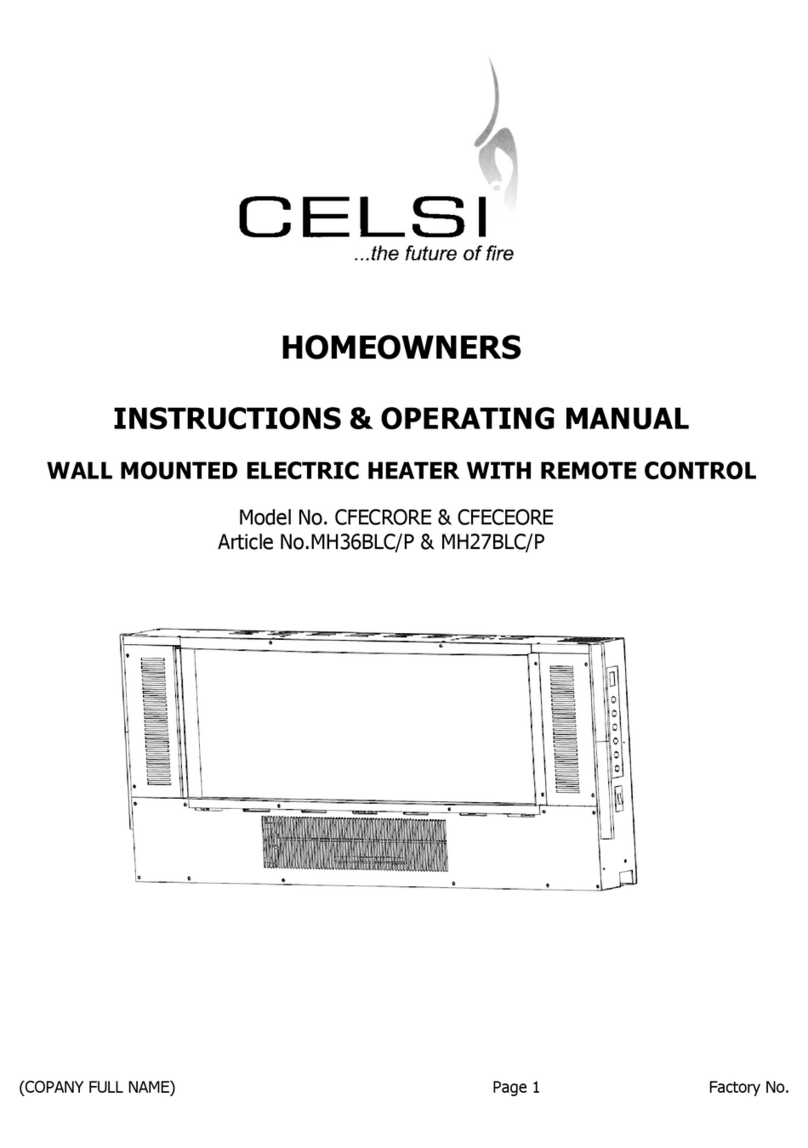 Celsi CFECRORE Instructions & operating manual