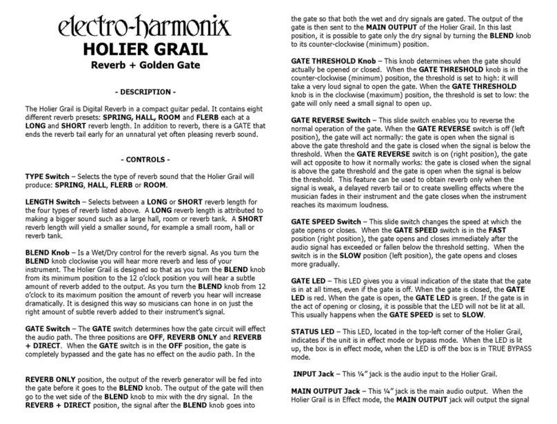 Electro-Harmonix Holier Grail user manual