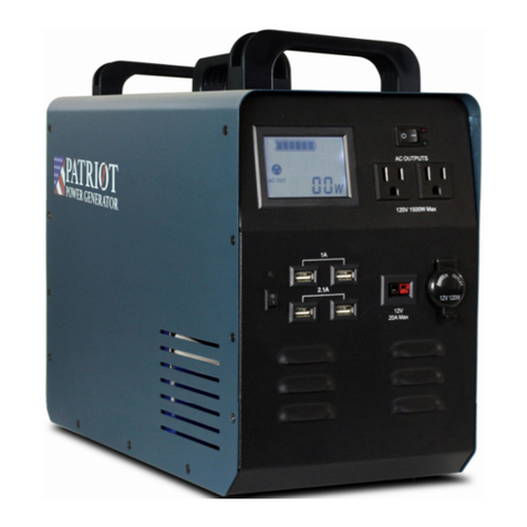 Patriot Power Generator 1500 User manual